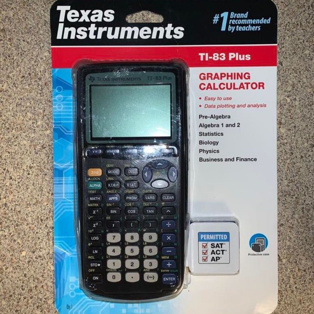 Brand new Texas Instruments TI-83 Graphing Calculator w/ batteries & case